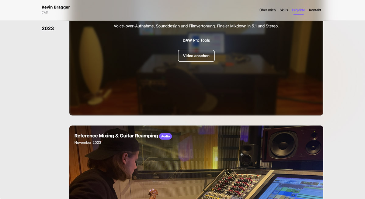 Website Kevin Brägger